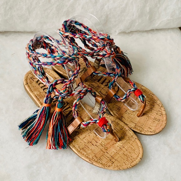 Sam & Libby Shoes - Sam & Libby Tied Gladiator Colored Rope Sandals